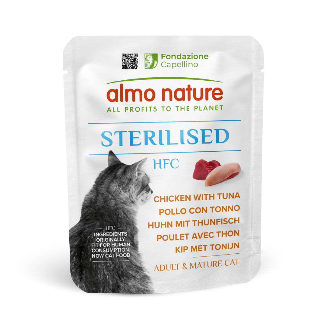 Almo Nature HFC Sterilised Cats - Pollo con Tonno 50g Almo Nature HFC Sterilised Cats - Pollo con Tonno 50g
